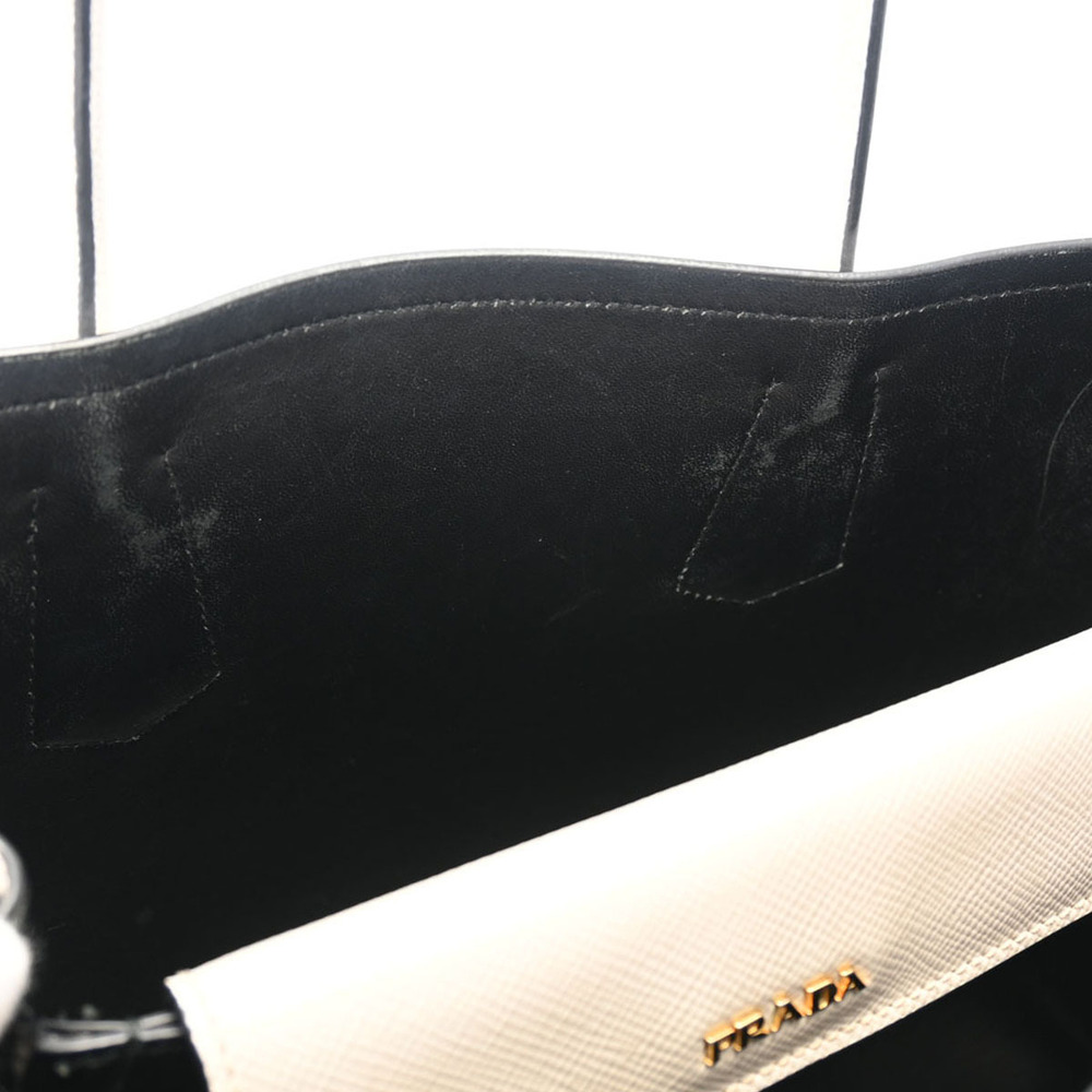 Prada Off Tote White Saffiano Bag - Picture 10 of 11